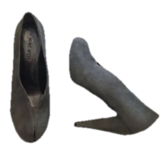 Nine West suede leather gray ankle booties… - Picture 10 of 12